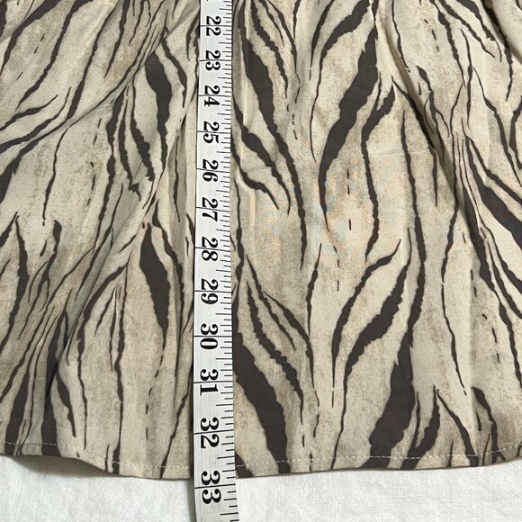 NWT Mustard Seed Zebra Print Boho Mini Dress Flowy Babydoll V Neck Tie Back S - Picture 9 of 10